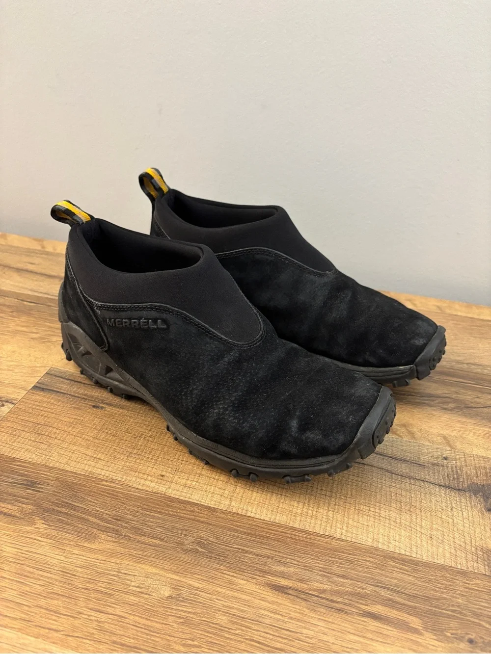 Merrell Winter Moc Slip On Suede Shoes Black Men’s